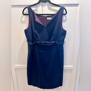 Ann Taylor Midnight Blue Midi Dress, 14
